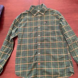 Southern Point Co. Green Plaid Button down shirt.  Boys Size Large.